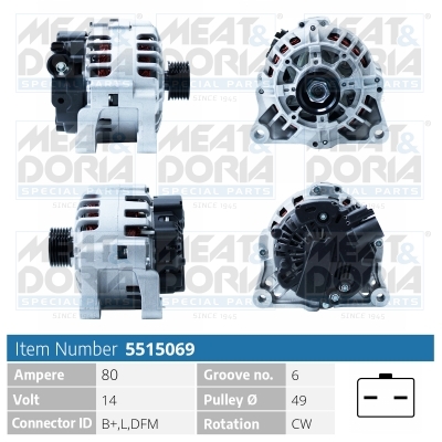 Alternatore MEAT & DORIA 5515069