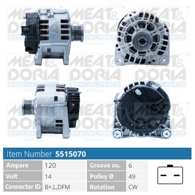Alternatore MEAT & DORIA 5515070