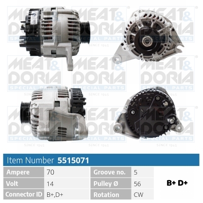 Alternatore MEAT & DORIA 5515071