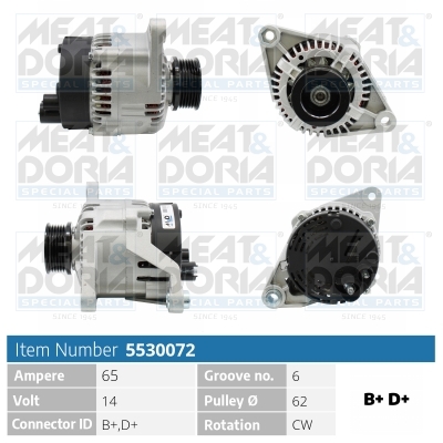 Alternatore MEAT & DORIA 5530072