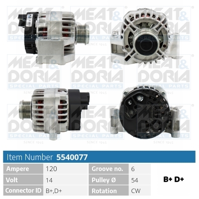 Alternatore MEAT & DORIA 5540077