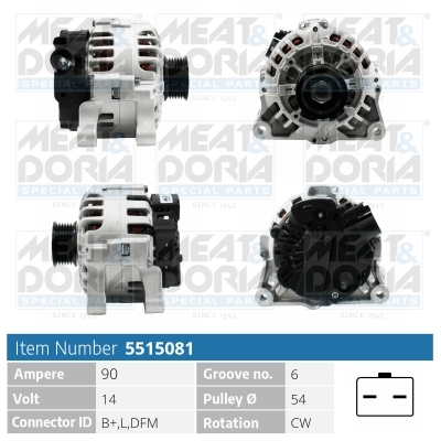 Alternatore MEAT & DORIA 5515081