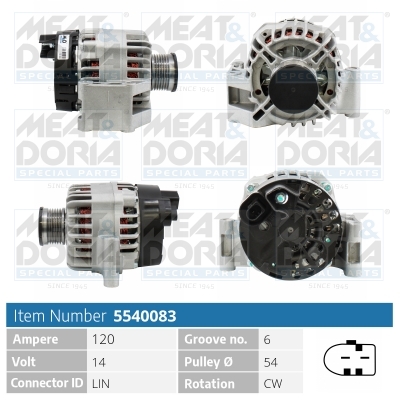 Alternatore MEAT & DORIA 5540083