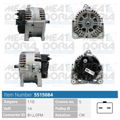 Alternatore MEAT & DORIA 5515084