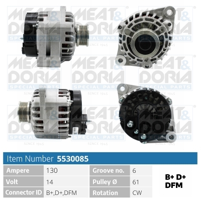 Alternatore MEAT & DORIA 5530085