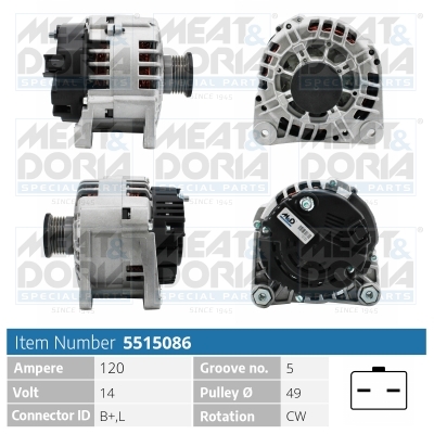 Alternatore MEAT & DORIA 5515086