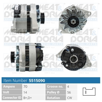 Alternatore MEAT & DORIA 5515090