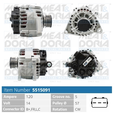 Alternatore MEAT & DORIA 5515091