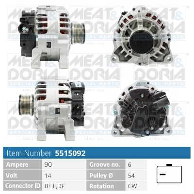 Alternatore MEAT & DORIA 5515092
