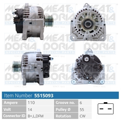 Alternatore MEAT & DORIA 5515093