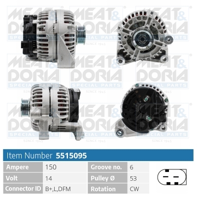 Alternatore MEAT & DORIA 5515095