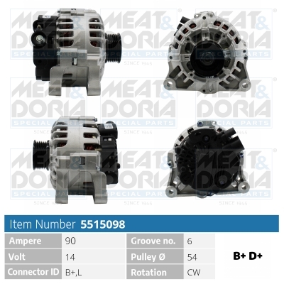 Alternatore MEAT & DORIA 5515098