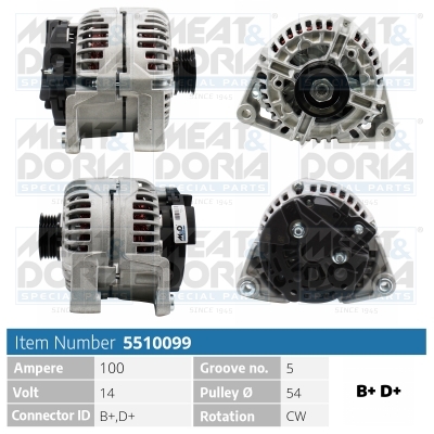 Alternatore MEAT & DORIA 5510099