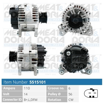 Alternatore MEAT & DORIA 5515101