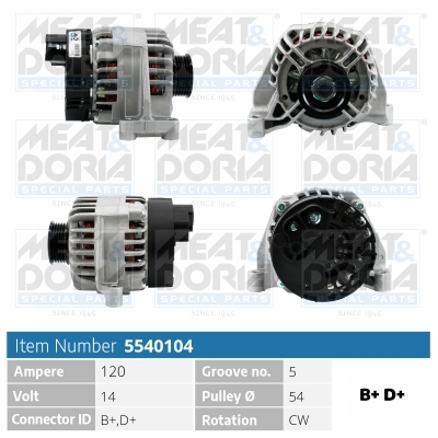 Alternatore MEAT & DORIA 5540104