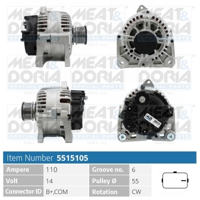 Alternatore MEAT & DORIA 5515105