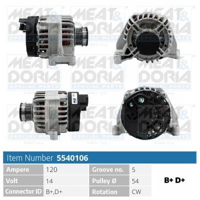 Alternatore MEAT & DORIA 5540106