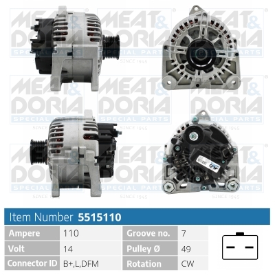 Alternatore MEAT & DORIA 5515110