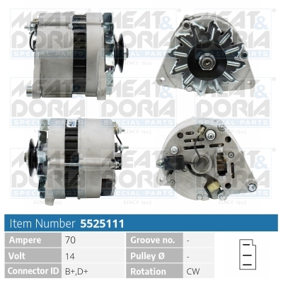 Alternatore MEAT & DORIA 5525111