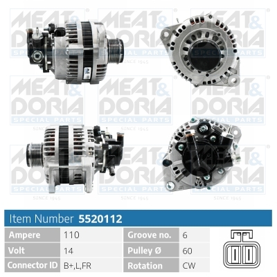 Alternatore MEAT & DORIA 5520112