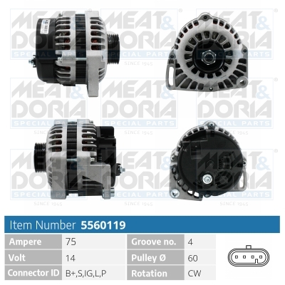 Alternatore MEAT & DORIA 5560119