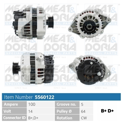 Alternatore MEAT & DORIA 5560122