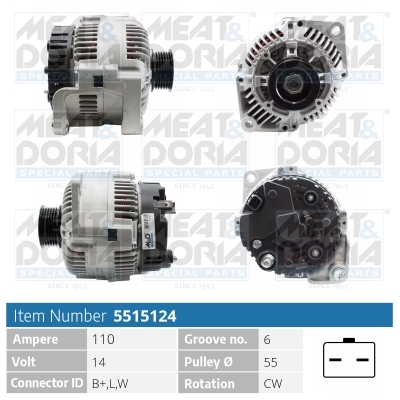 Alternatore MEAT & DORIA 5515124