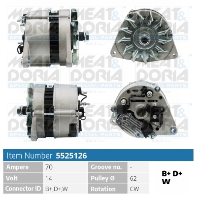 Alternatore MEAT & DORIA 5525126