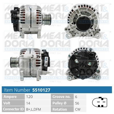 Alternatore MEAT & DORIA 5510127