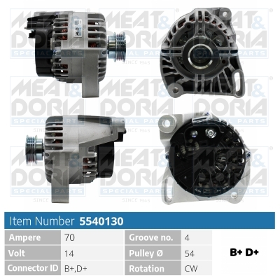Alternatore MEAT & DORIA 5540130