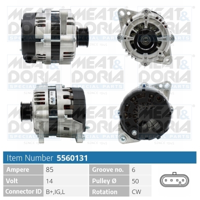 Alternatore MEAT & DORIA 5560131
