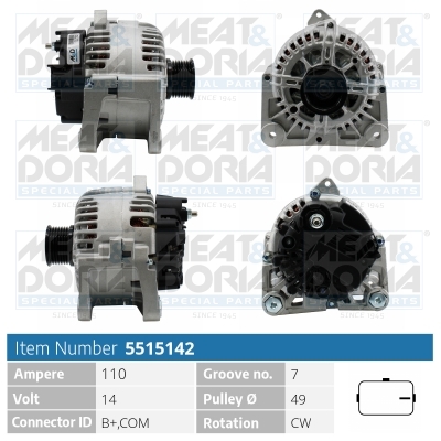 Alternatore MEAT & DORIA 5515142