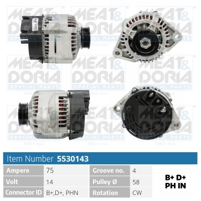 Alternatore MEAT & DORIA 5530143