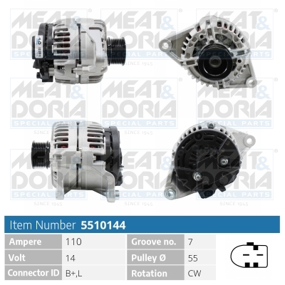 Alternatore MEAT & DORIA 5510144
