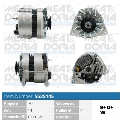 Alternatore MEAT & DORIA 5525145