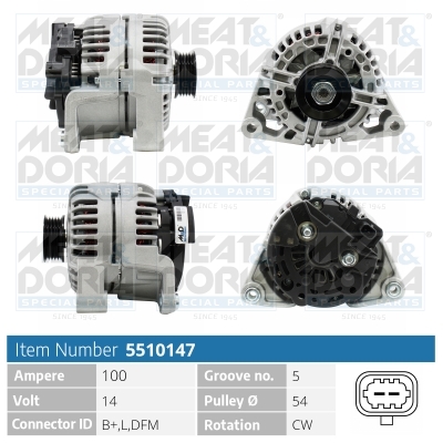 Alternatore MEAT & DORIA 5510147
