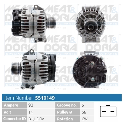 Alternatore MEAT & DORIA 5510149
