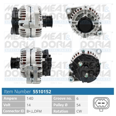 Alternatore MEAT & DORIA 5510152