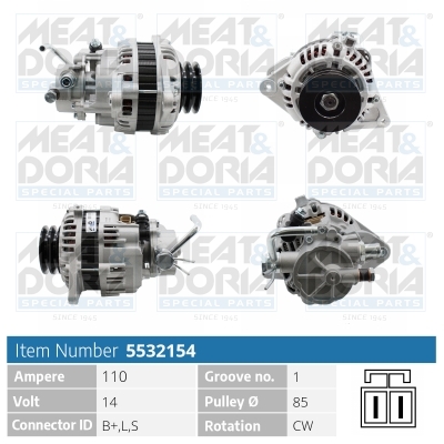Alternatore MEAT & DORIA 5532154