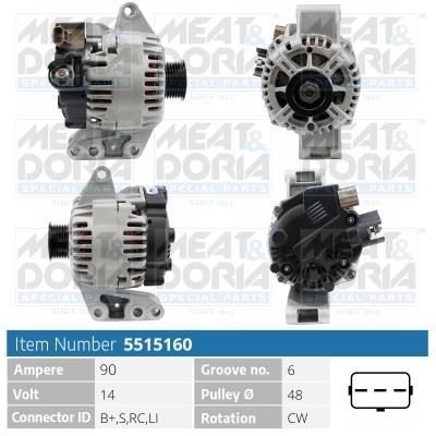 Alternatore MEAT & DORIA 5515160