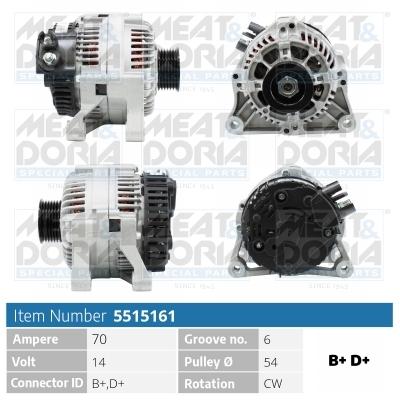 Alternatore MEAT & DORIA 5515161