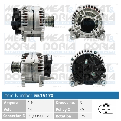 Alternatore MEAT & DORIA 5515170