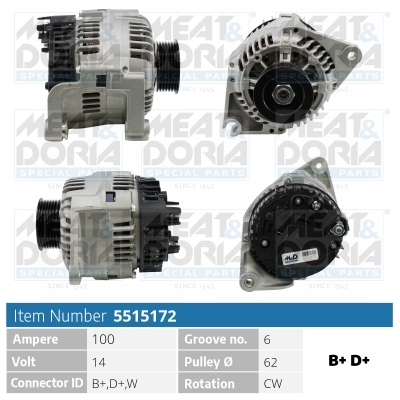 Alternatore MEAT & DORIA 5515172