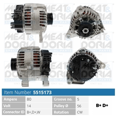 Alternatore MEAT & DORIA 5515173