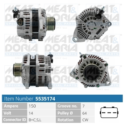 Alternatore MEAT & DORIA 5535174