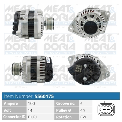 Alternatore MEAT & DORIA 5560175