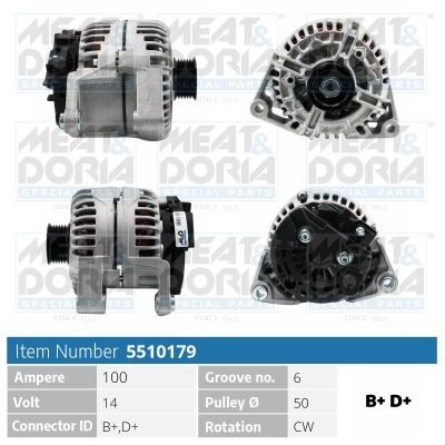 Alternatore MEAT & DORIA 5510179