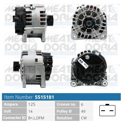 Alternatore MEAT & DORIA 5515181