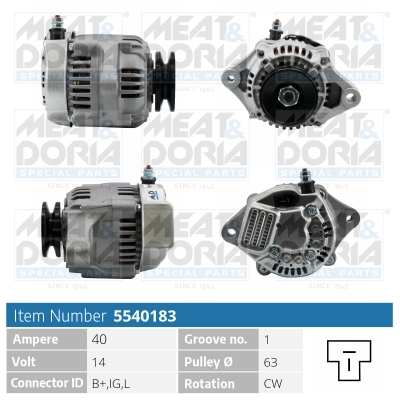 Alternatore MEAT & DORIA 5540183