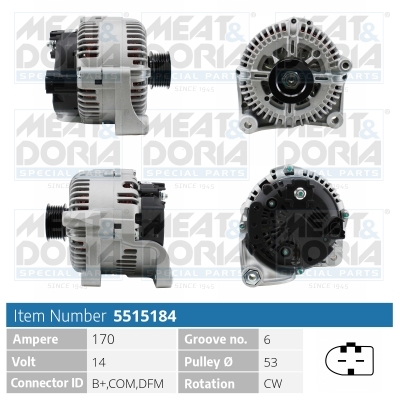 Alternatore MEAT & DORIA 5515184